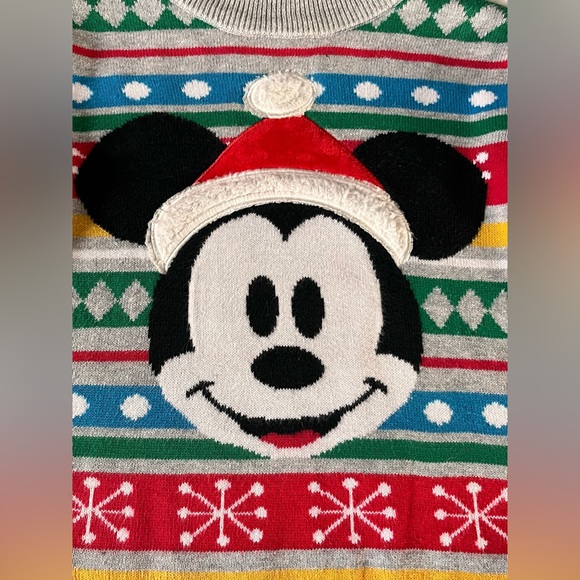 Mickey Christmas Sweater Kids 2/2T~ Disney Christmas Kids Sweater Mickey Mouse - Picture 3 of 5